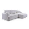 ECKSOFA VELOS Ecru L - Rechts Bouclé - Ecru/Schwarz, Kunststoff/Textil (260/168cm) - Luxkor24