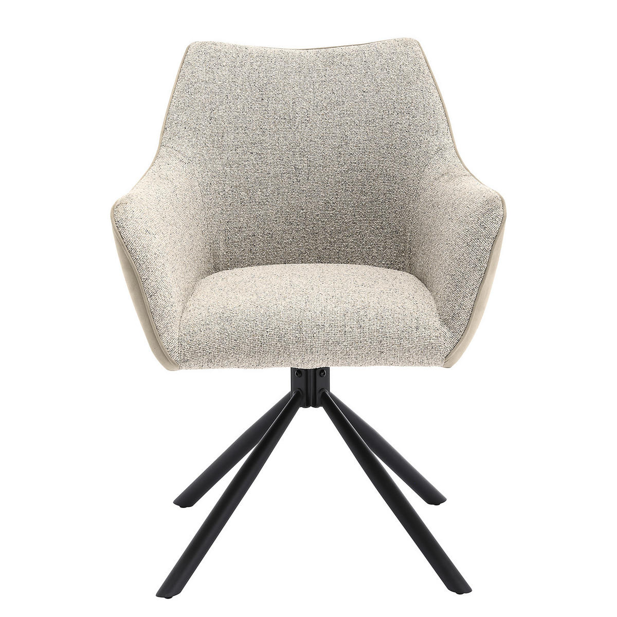 ARMLEHNENSTUHL - Drehbar - Beige, Textil/Metall (63/87/61cm) - home24