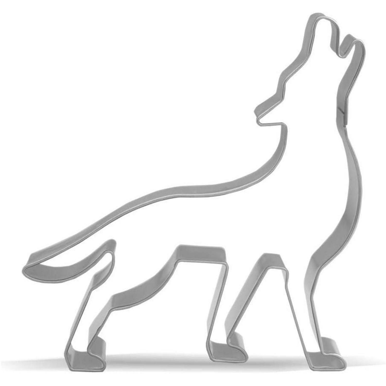 AUSSTECHFORM Wolf Edelstahl 9,7 cm - Silberfarben, Metall (9.7/2.5/9cm)