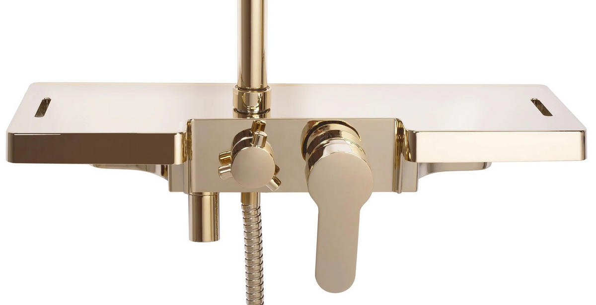DUSCHGARNITUR Rea Bravo Gold - Goldfarben, Metall (40/105/45cm) - REA