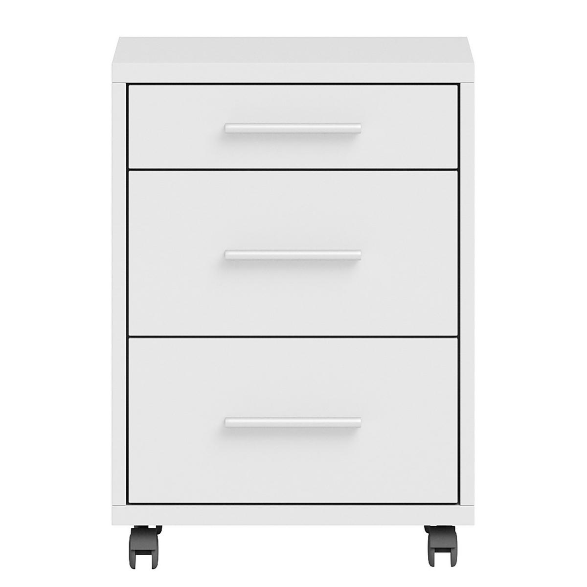 ROLLCONTAINER - Weiß, Holzwerkstoff/Kunststoff (40/56/39cm) - home24