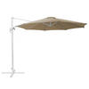 AMPELSCHIRM sandbeige/weiß 300 cm Savona - Beige/Weiß, Textil (300/300cm) - Beliani