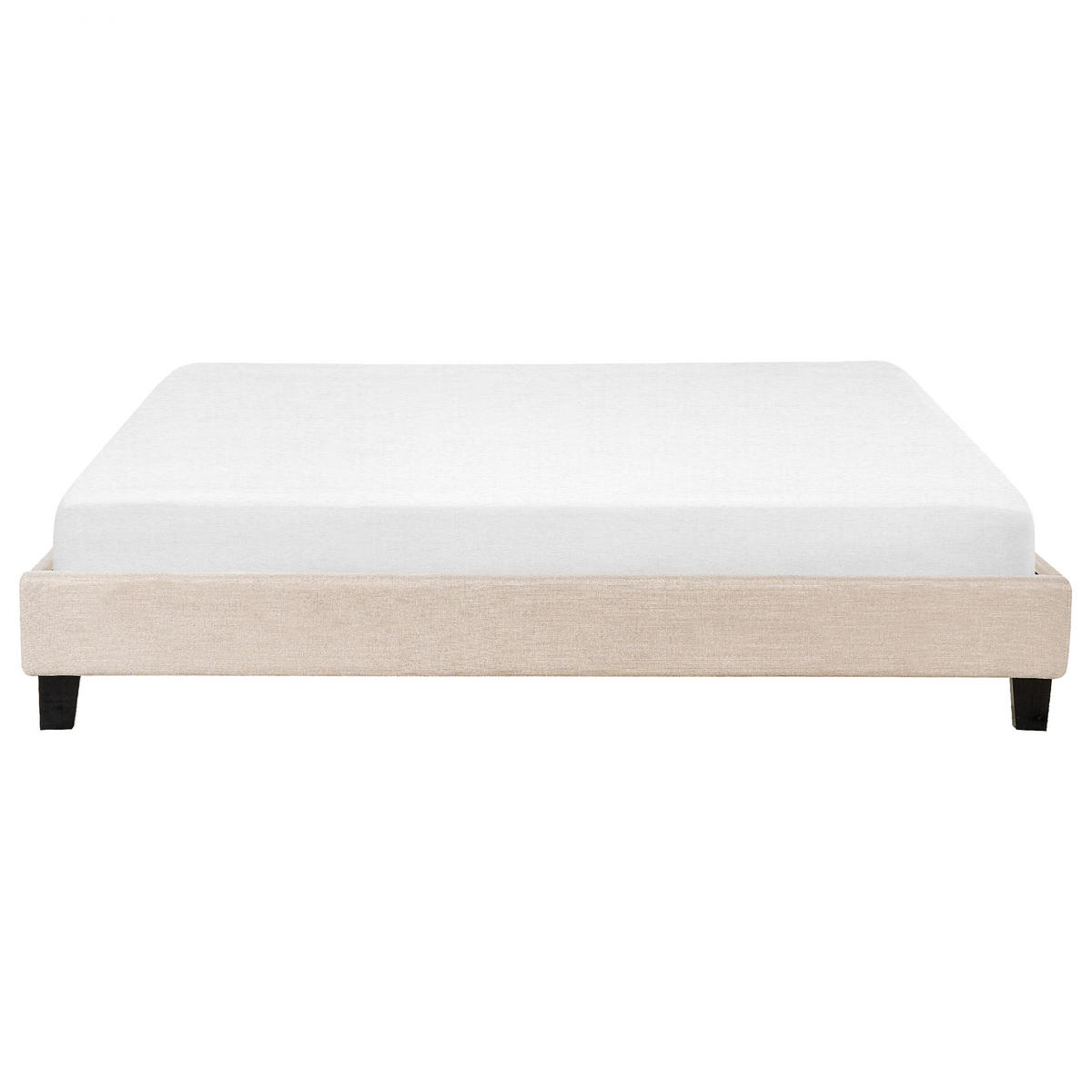 POLSTERBETT mit Lattenrost 180x200 cm Beige Roanne - Beige, Textil (180/200cm) - Beliani
