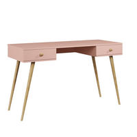 SCHREIBTISCH Rosa Skandinavischer Stil Mit Schubladen - Rosa, Holzwerkstoff (135/135/79cm) - Sepro Meble