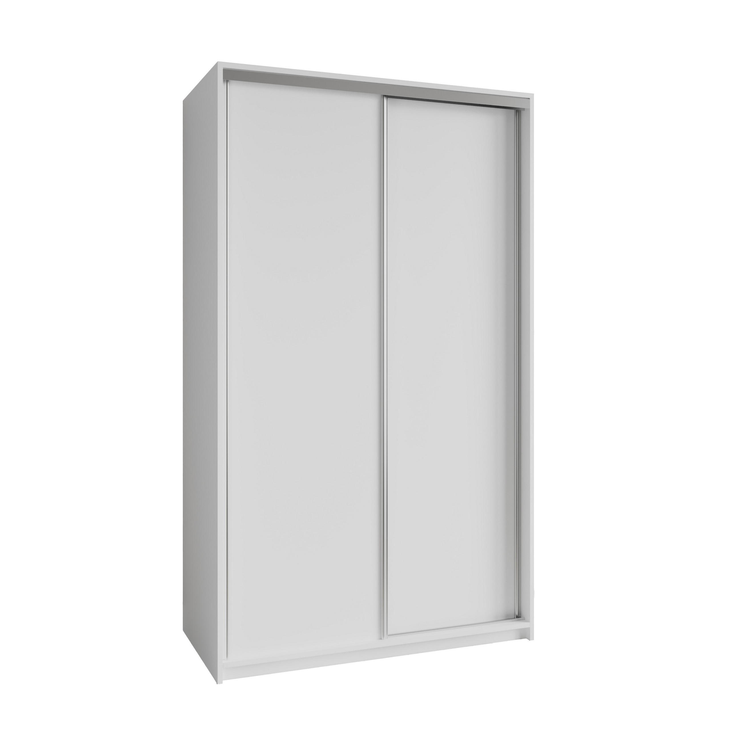 Masseno Schwebetürenschrank Weiß 120x205x60 cm