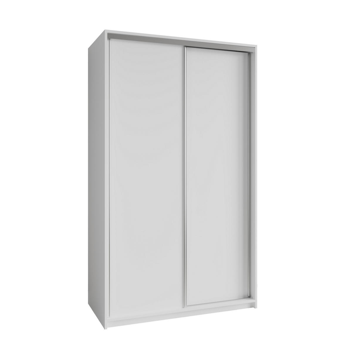SCHWEBETÜRENSCHRANK NISSE 120/205/60 cm 2-türig Weiß - Weiß, Holzwerkstoff (120/205/60cm) - MASSENO