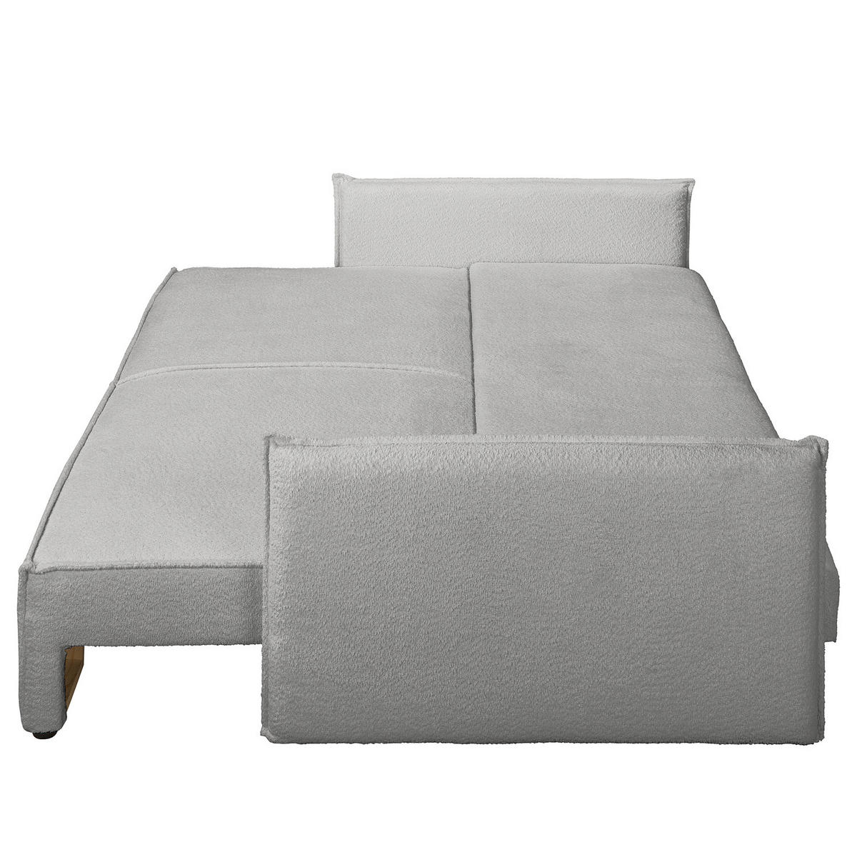 SCHLAFSOFA - Schwarz/Grau, Kunststoff/Textil (221/70/105cm) - home24