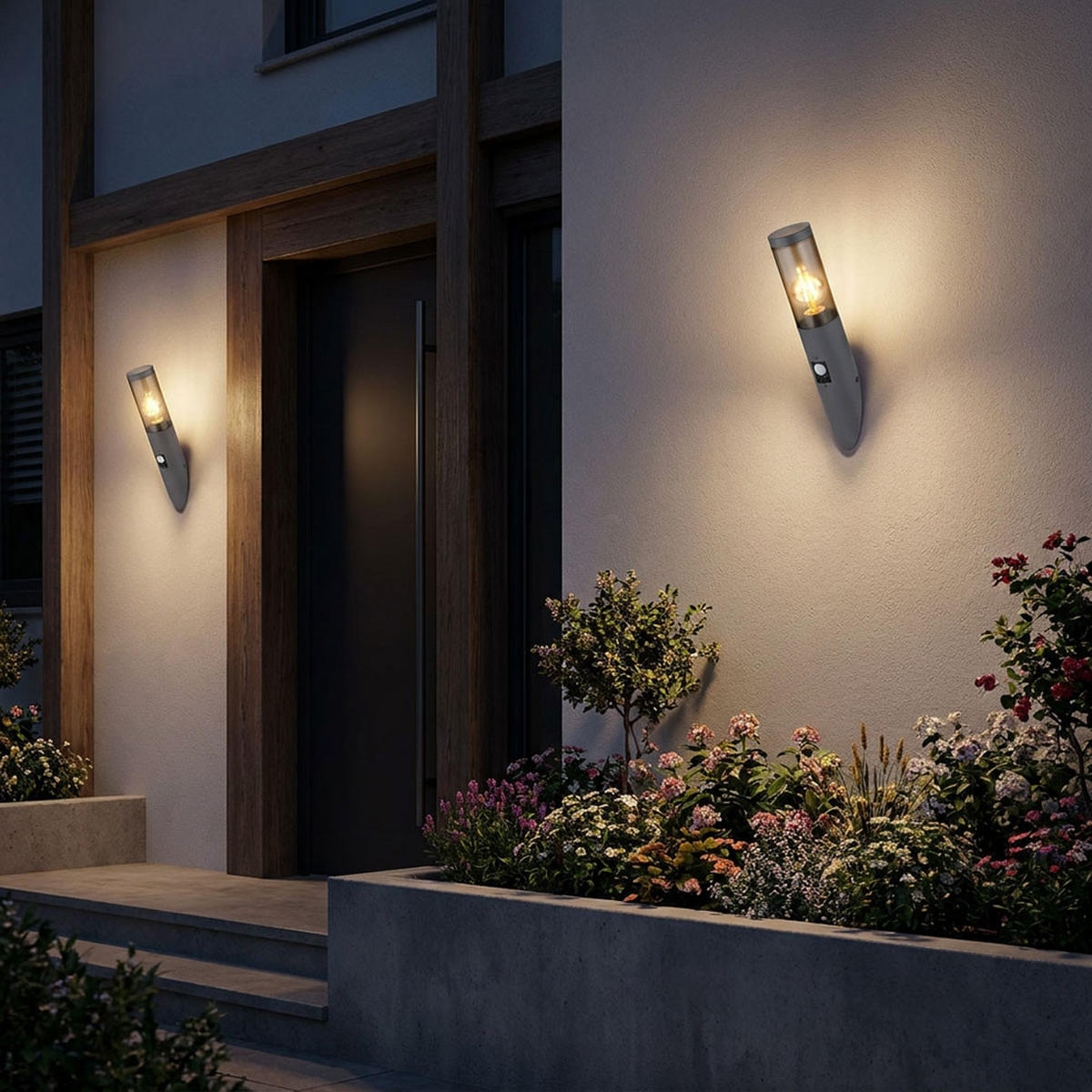 AUSSEN-WANDLEUCHTE BOSTON Anthrazit - Anthrazit, Metall (7.6/41/17cm) - Globo Lighting