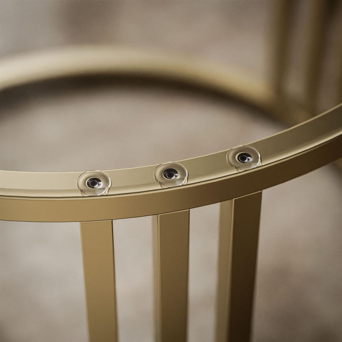 COUCHTISCH 2in1 LORI GLASS gebürstetes Gold, gebürstetes Gold / transparentes Glas - Transparent, Metall (70/70/43cm) - Lookway