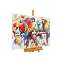 RUČNE MAĽOVANÝ AKRYLOVÝ OBRAZ 100/75 cm, viacfarebný, figurálny motív - viacfarebná, drevo/textil (100/75cm) - KUNSTLOFT