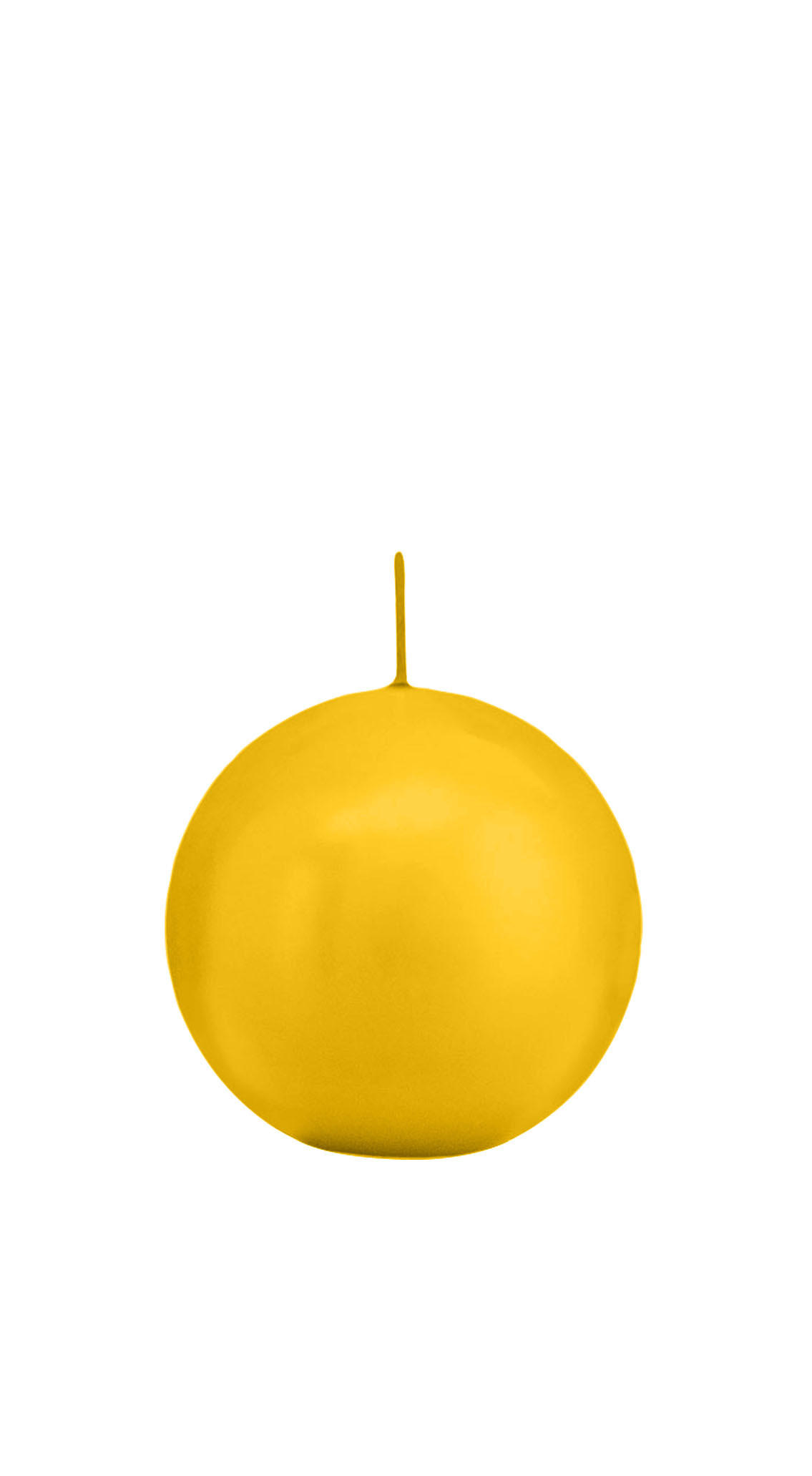 KUGELKERZEN Dotter Gelb Ø 70 mm, 12 Stück - Gelb, Paraffin (7/7/7cm) - Wiedemann Kerzen