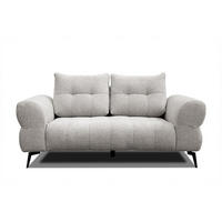 SOFA SALVINI 2-Sitzer, ecru - Ecru/Schwarz, Holzwerkstoff/Textil (176/88/99cm) - Courtois Laville