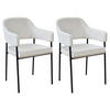 ESSZIMMERSTÜHLE SCARLETT (2er Set) - Creme/Schwarz, Textil/Metall (51/85/53cm) - SVITA