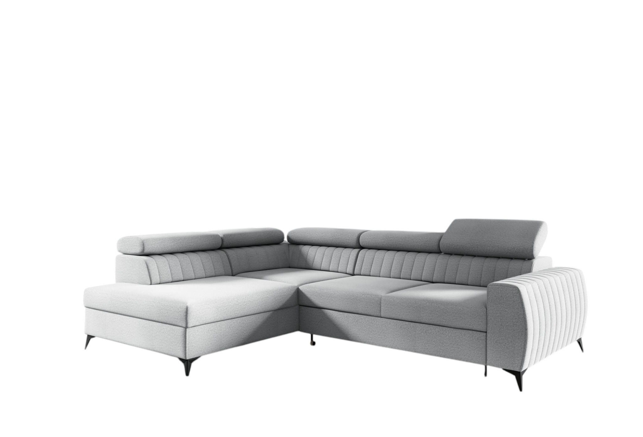 ECKSOFA Toronto - Hellgrau, Holzwerkstoff/Textil (270/200cm) - Fun Möbel