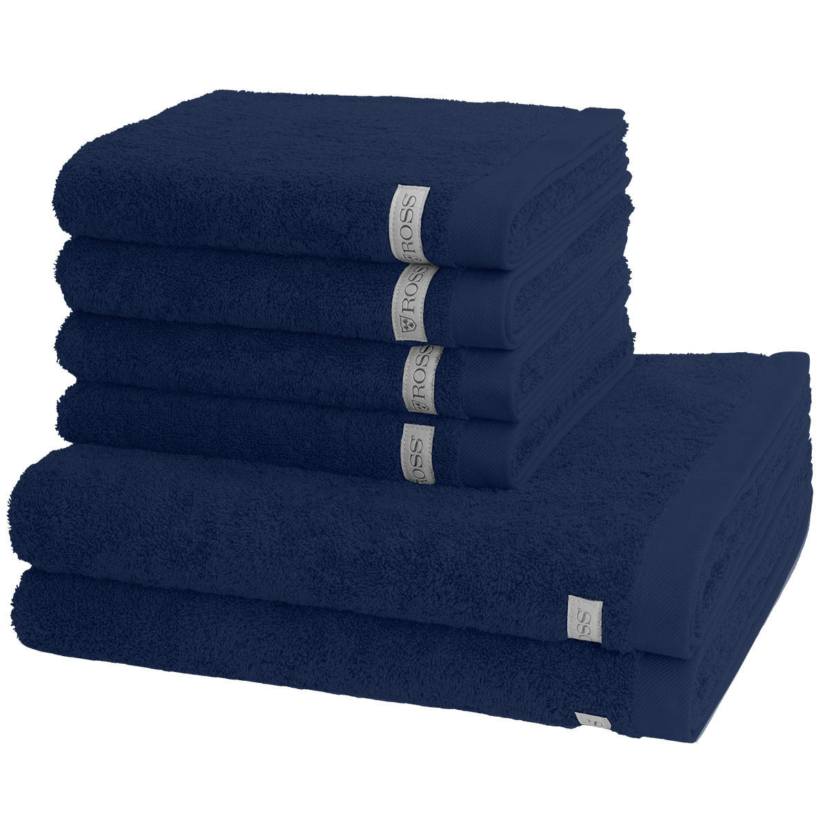 FROTTIERSET Sinfonie 6-teilig - Blau, Textil (50/100cm) - Ross