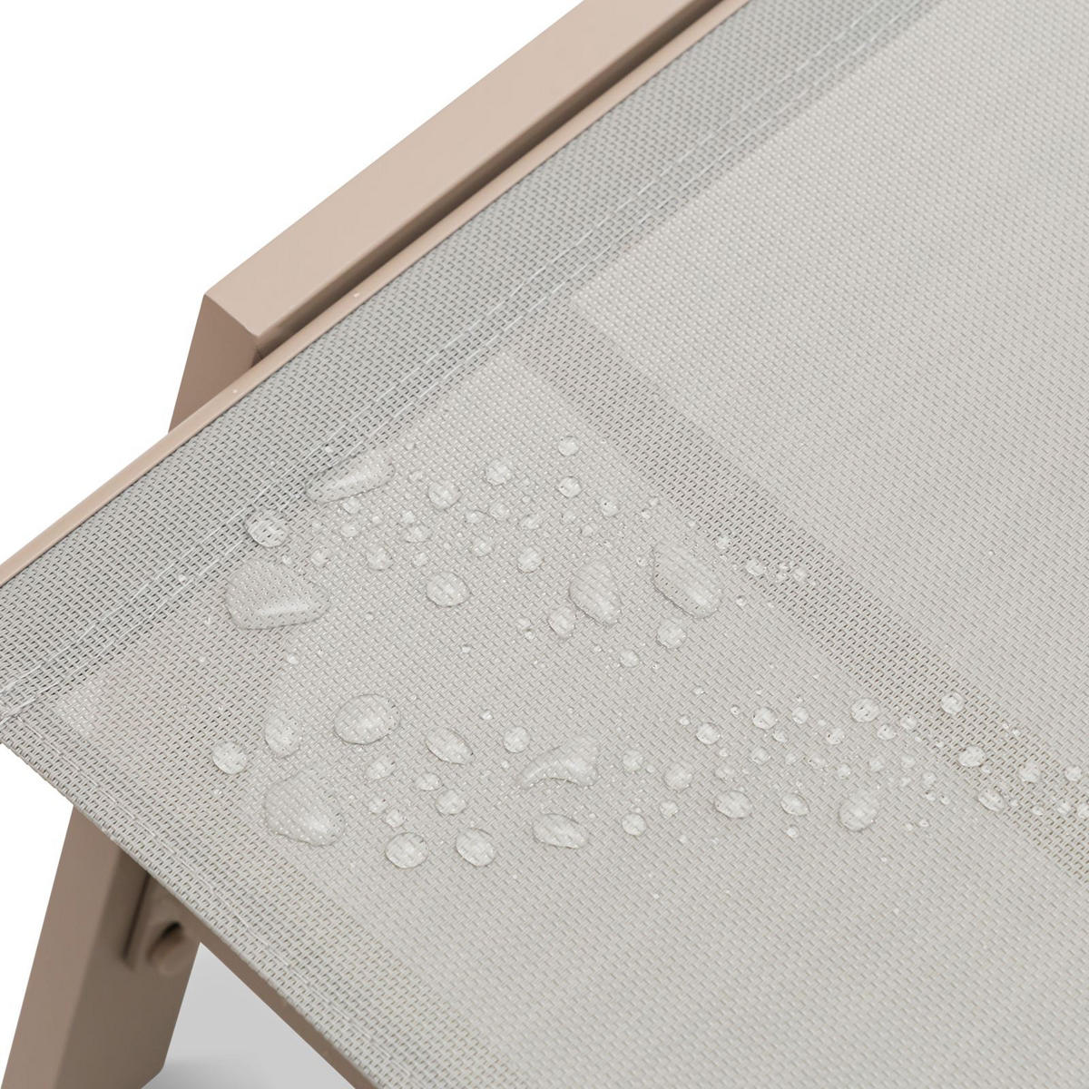 GARTENLIEGE ESPIRITU champagne - Champagner, Textil/Metall (192/31/55cm) - IDIMEX