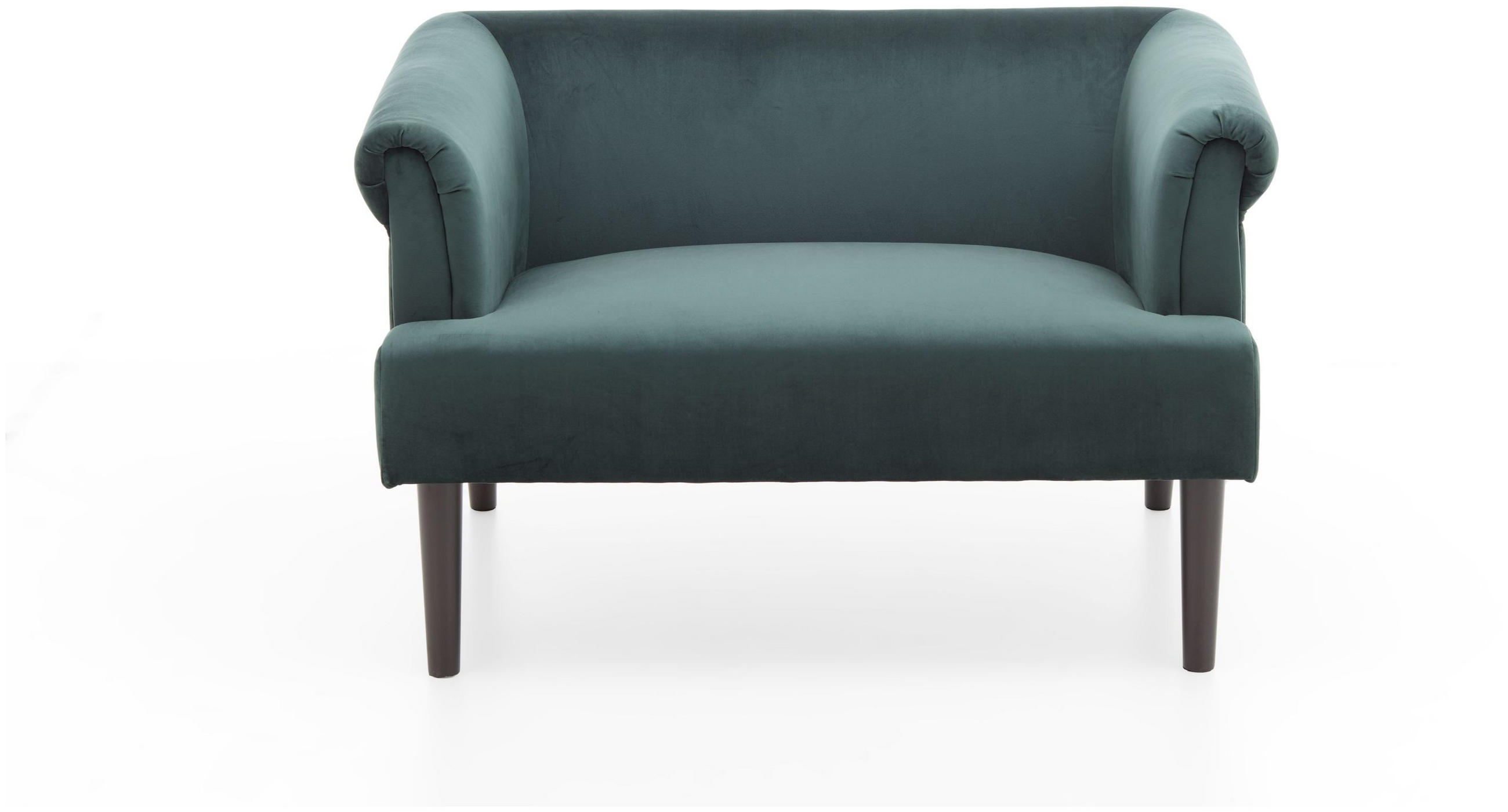 LOVESEAT Charlie Samt, Grün - Grün, Textil (118/70/84cm) - ATLANTIC home collection
