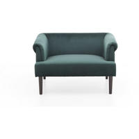 LOVESEAT Charlie Samt, Grün - Grün, Textil (118/70/84cm) - ATLANTIC home collection