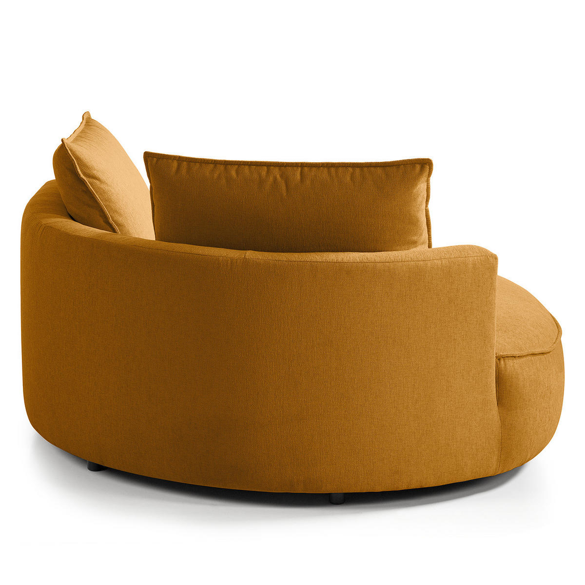 OTTOMANE - modular - Schwarz/Orange, Kunststoff/Textil (126/82/154cm) - home24