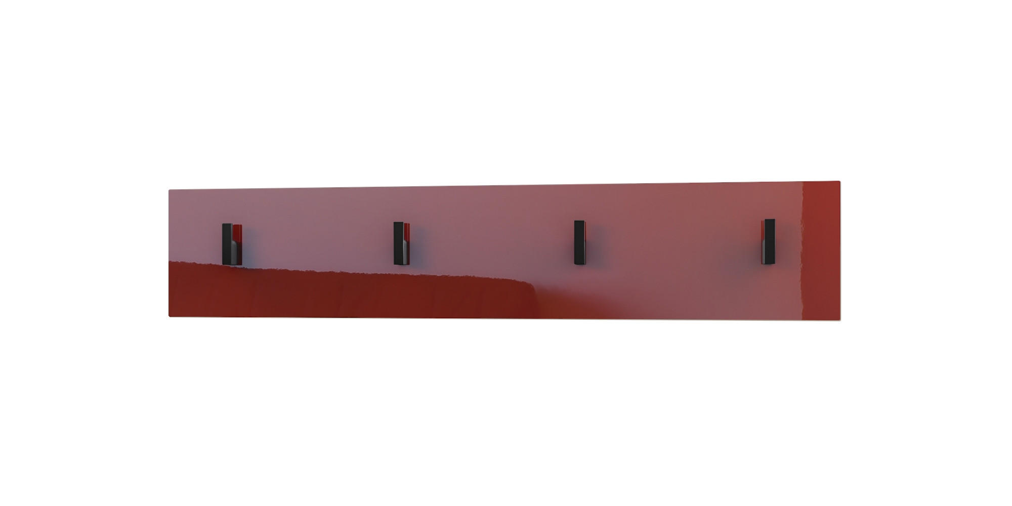 GARDEROBENPANEEL Linea Bordeaux Hochglanz - Bordeaux, Holzwerkstoff (72.5/14.5/3.5cm) - Vladon