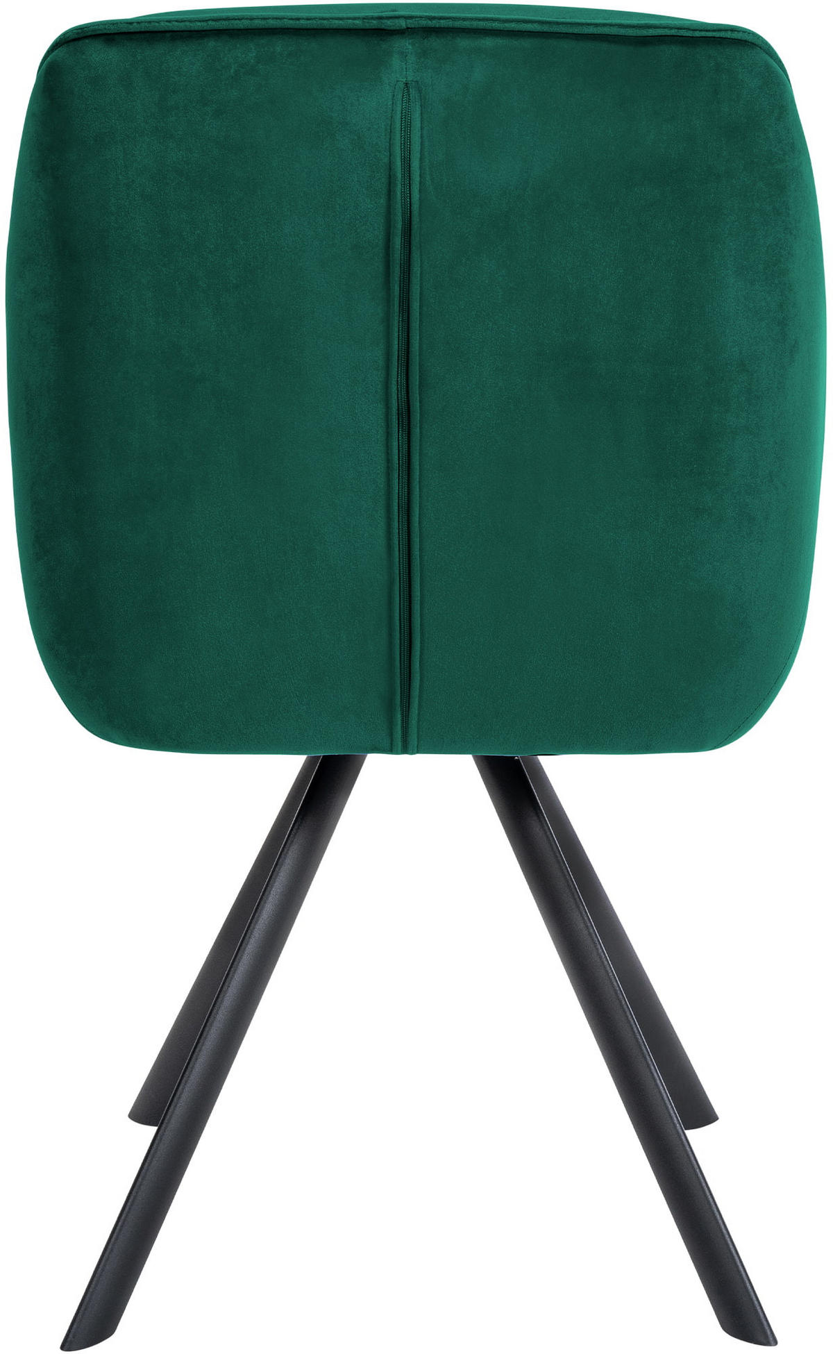 ARMLEHNENSTUHL Samt grün - Schwarz/Grün, Textil/Metall (57/90/63cm) - CLP