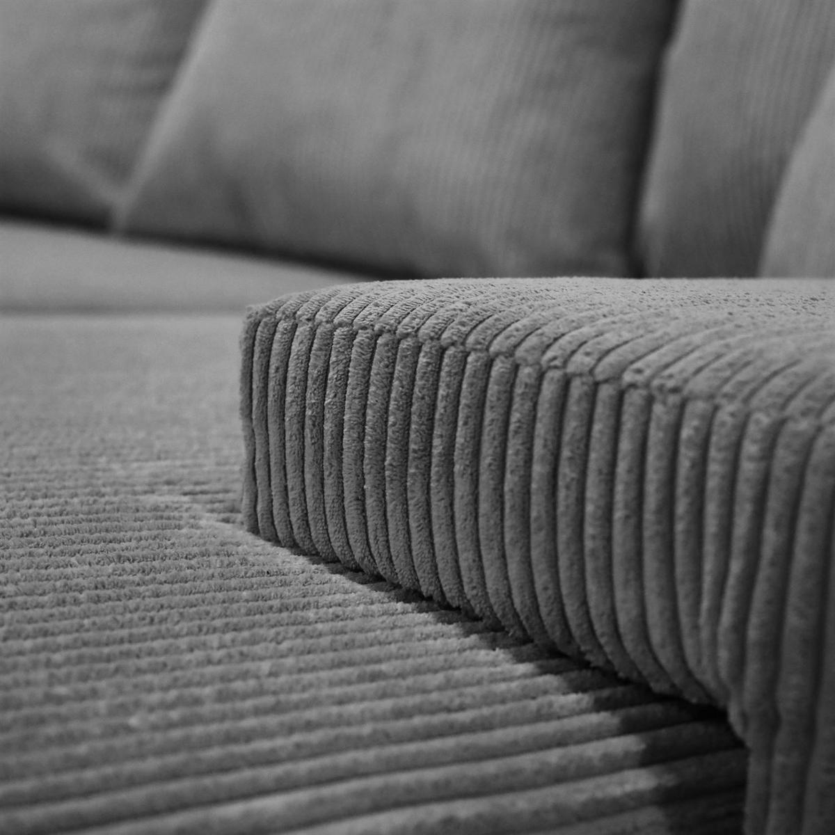 ECKSOFA LAVIO L mit Schlaffunktion und Bettzeugkasten Linke - Grau, Textil (246/188cm) - Lookway