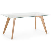 JÍDELNÍ STŮL Průhledný 180/90 cm Sklo Hudson II - průhledná, sklo (180/90/75cm) - Beliani