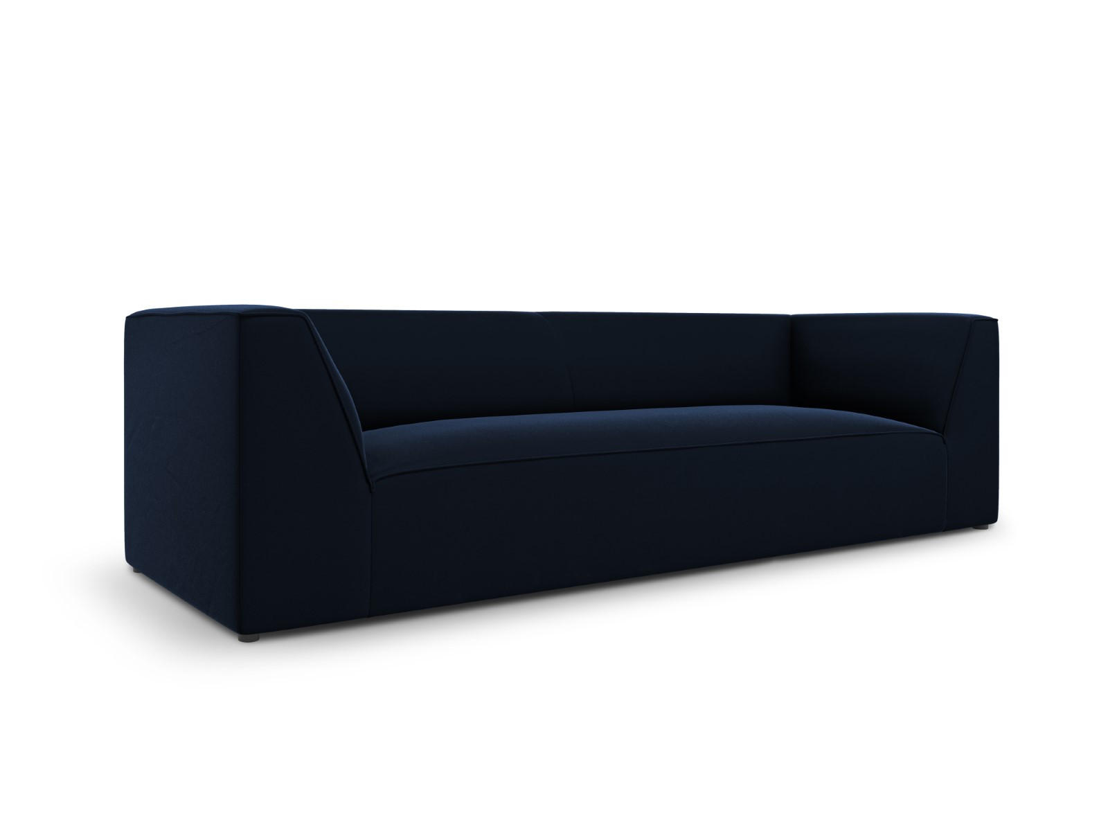 SOFA Ruby aus Samt königsblau 3 Sitzplätze - Blau, Textil (93/69/232cm) - Micadoni