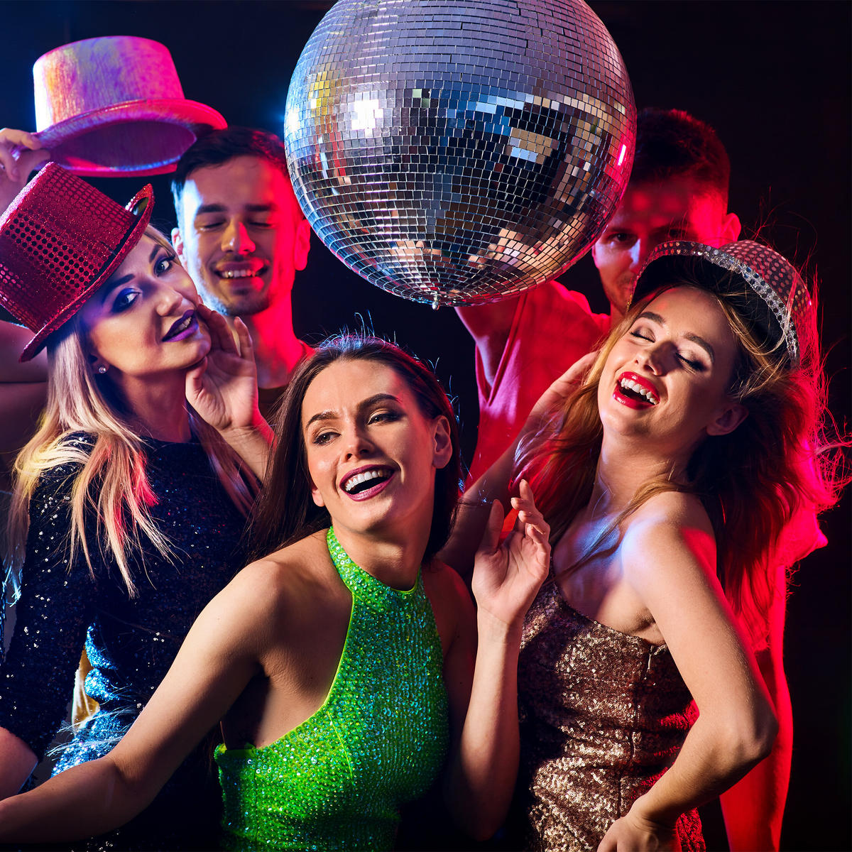 DISCOKUGEL - Silberfarben, Glas/Textil (30/30/34cm) - Relaxdays