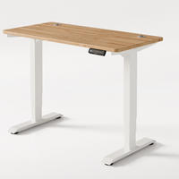 SCHREIBTISCH Elektrisch Höhenverstellbarer HomePro 120x60cm Weiß/Massive Eiche mit Memory-Funktion, Anti-Kollisions Technologie - Eichefarben/Weiß, Holz (60/120/63.5cm) - Desktronic