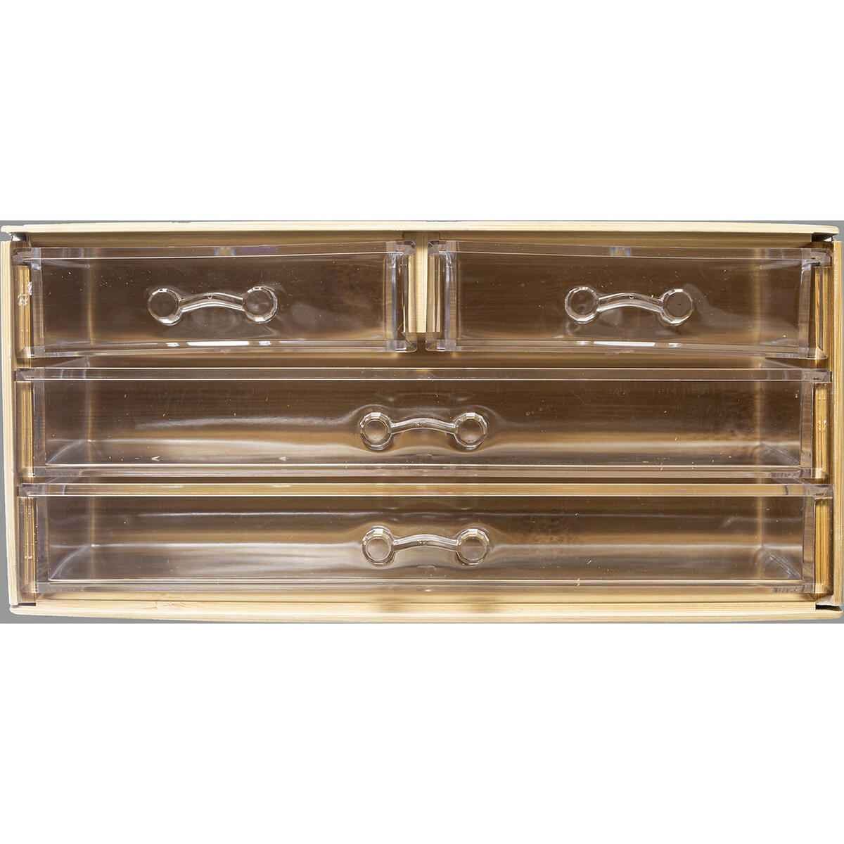 SCHMUCKBOX Selena mit 4 Schubladen, Bambus, Kunststoff, 23 x 15 x 10 - Beige, Holz (10.35/15.3/24cm) - 5five Simply Smart