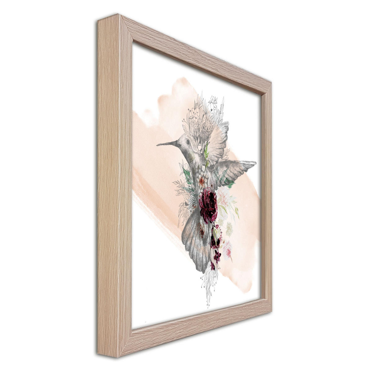 BILDER-SET mit Rahmen 4 x 30x30 cm Tiere Pastelltöne - Beige, Holz (30/30cm) - artissimo