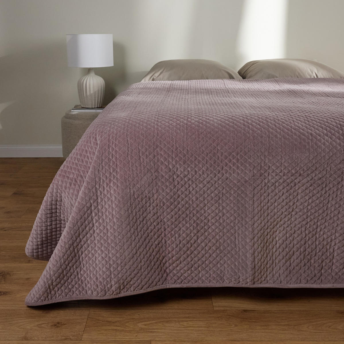 TAGESDECKE Plums - Hellrosa, Textil (200/220cm) - home&you