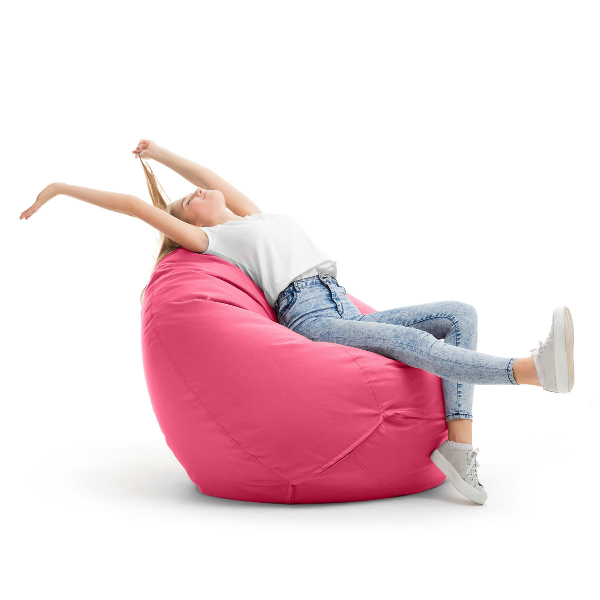 BRUNI Classico Sitzsack - Indoor- und Outdoor-Bean Bag, in Deutschland gefertigt - Pink, Kunststoff/Textil (70/60/70cm) - Bruni
