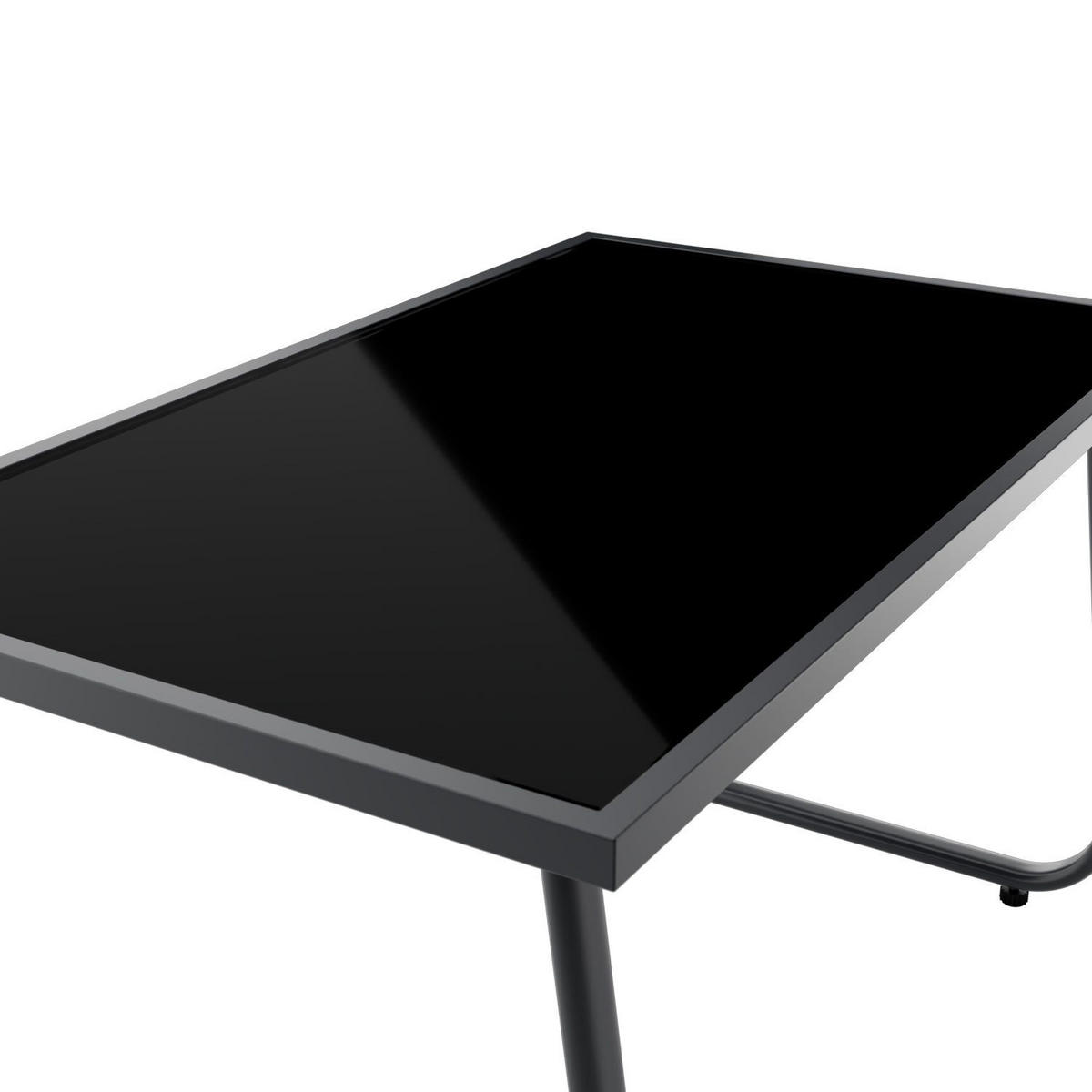 GARTENMÖBELSET Genua mit Armlehnen 4-tlg. Anthrazit - Anthrazit, Metall - Juskys