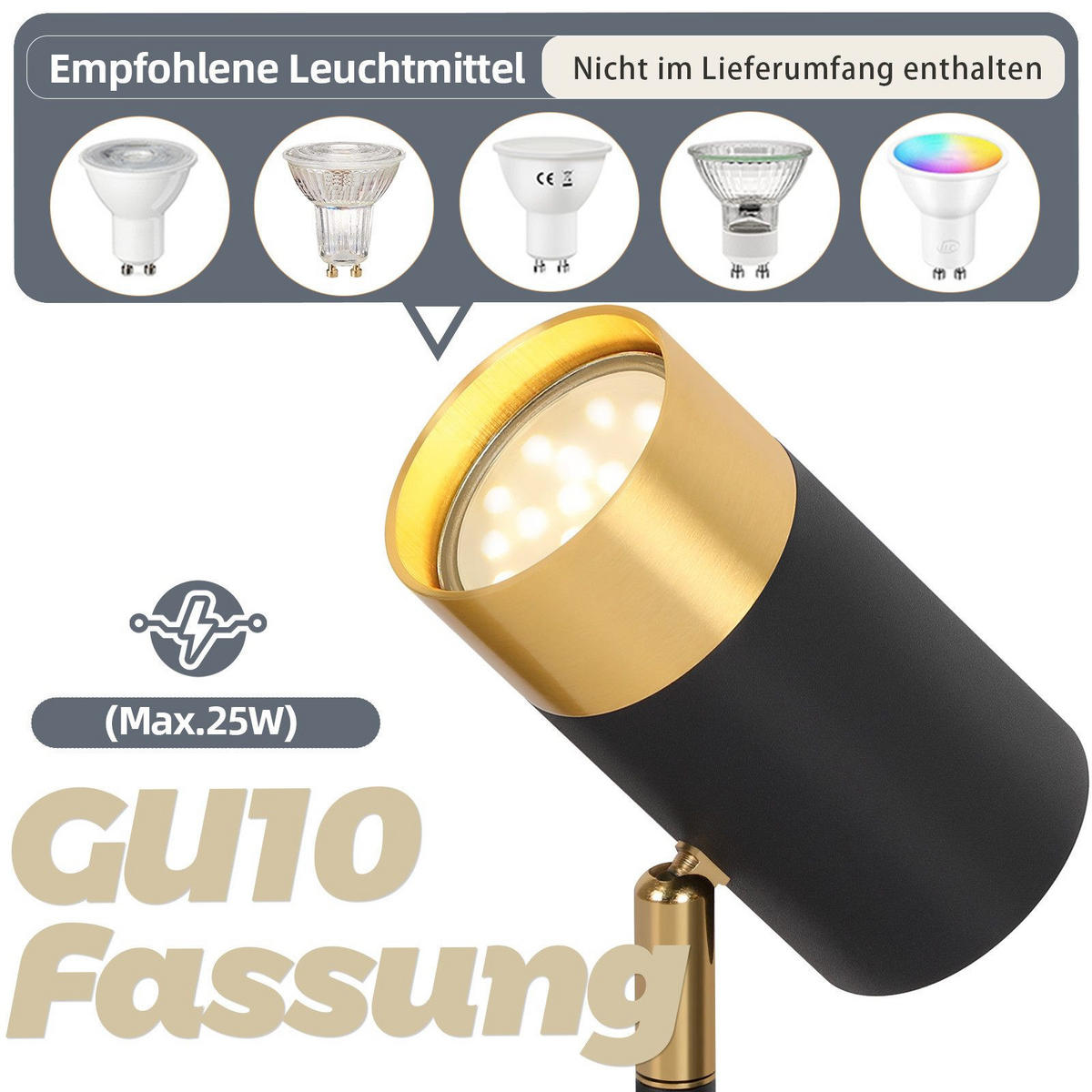 STRAHLER Schwerin 4-flammig 67/8/17 cm - Schwarz, Metall (67/8/17cm) - Nettlife