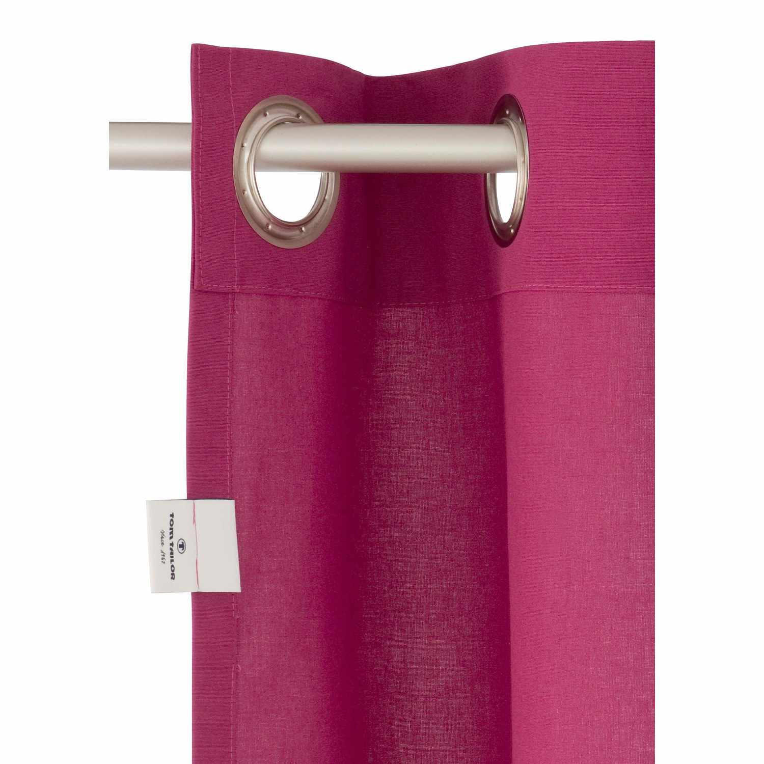 ÖSENVORHANG DOVE Blickdicht - Magenta, Textil (140/0.5/245cm) - Tom Tailor