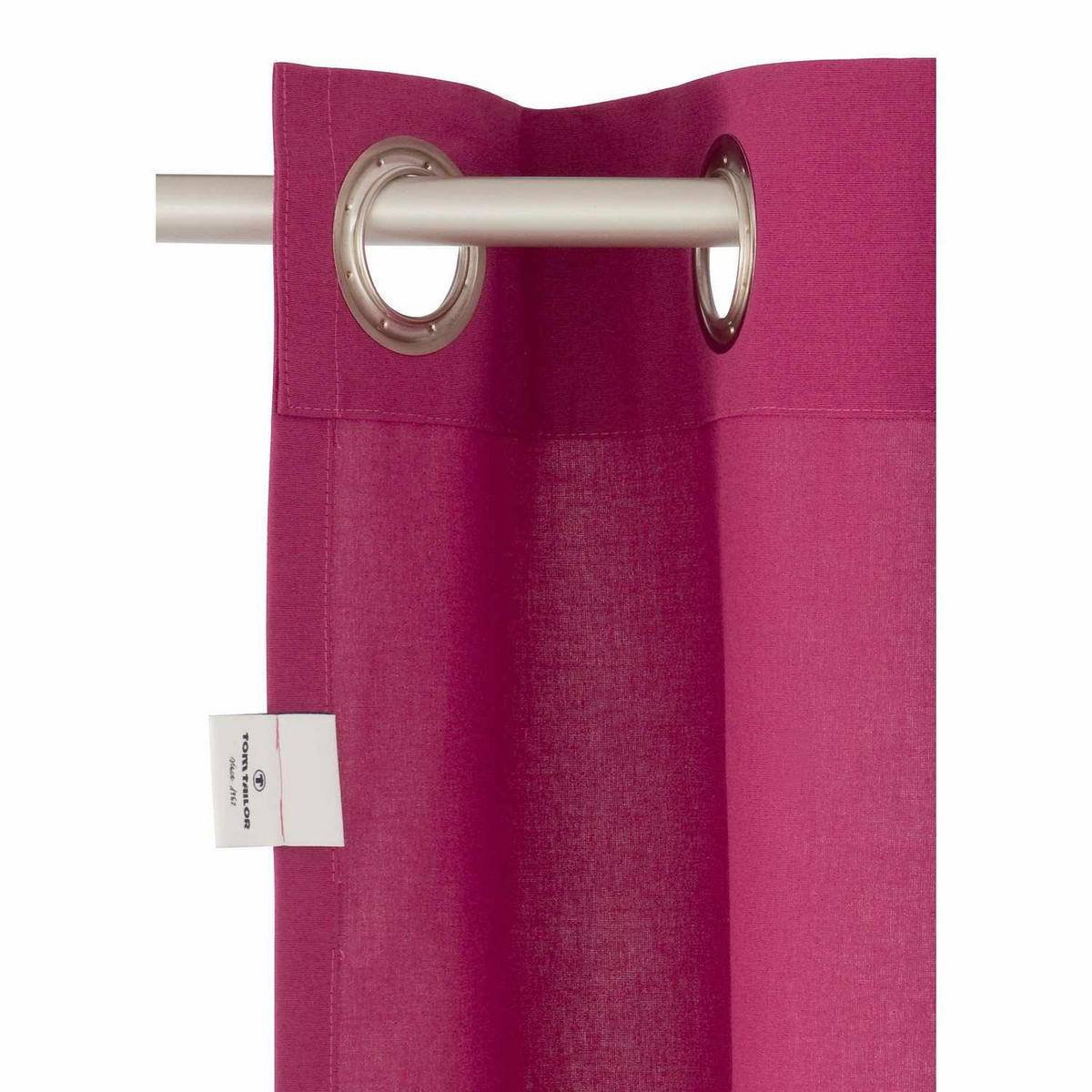 ÖSENVORHANG DOVE Blickdicht - Magenta, Textil (140/0.5/245cm) - Tom Tailor
