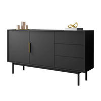 SIDEBOARDS MIRACLE 2D3S mit Schubladen Schwarz - Schwarz, Holzwerkstoff (154/82/39cm) - Lookway