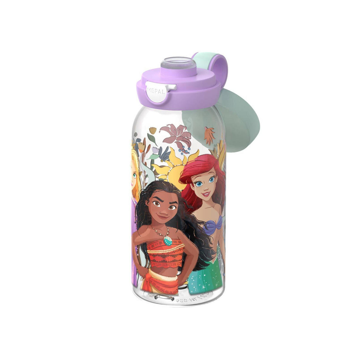 TRINKFLASCHE MIT KLAPPDECKEL Campus Princess Power 600 ml - Violett/Mintgrün, Kunststoff (0.6L) - Mepal