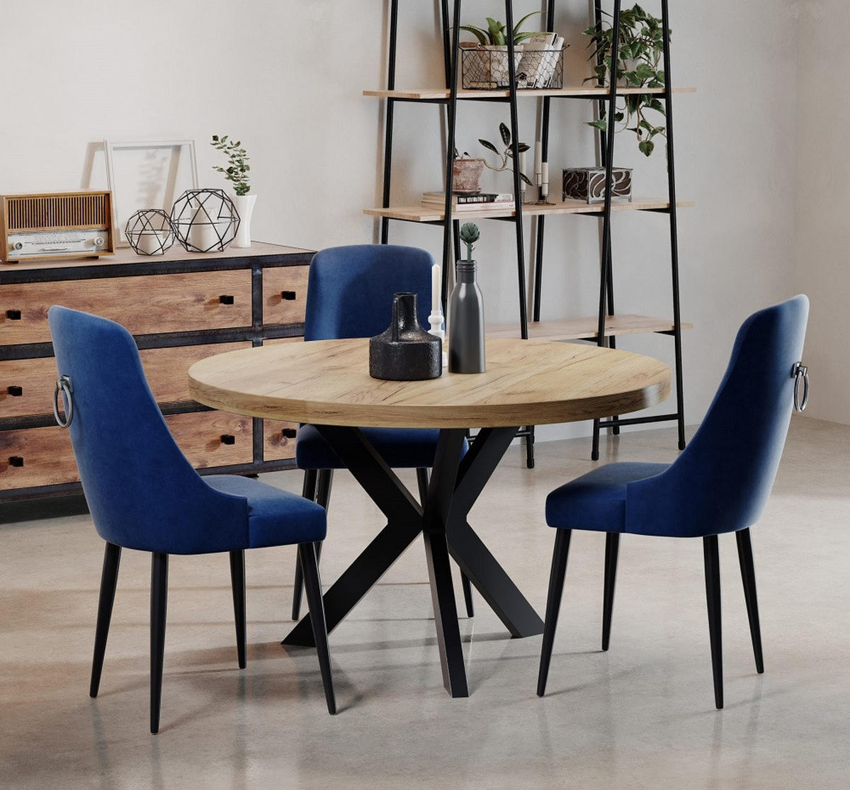 TISCH Schwarz IDA Ausziehbar 100/140 cm - Multicolor/Schwarz, Holzwerkstoff (140/100/75cm) - Sepro Meble
