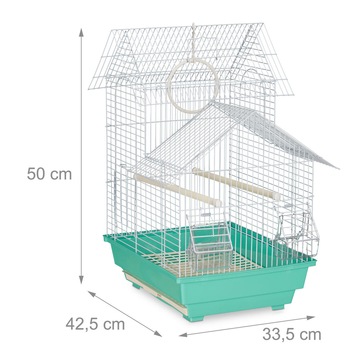 VOGELKÄFIG - Multicolor, Kunststoff/Metall (42.5/50/33.5cm) - Relaxdays