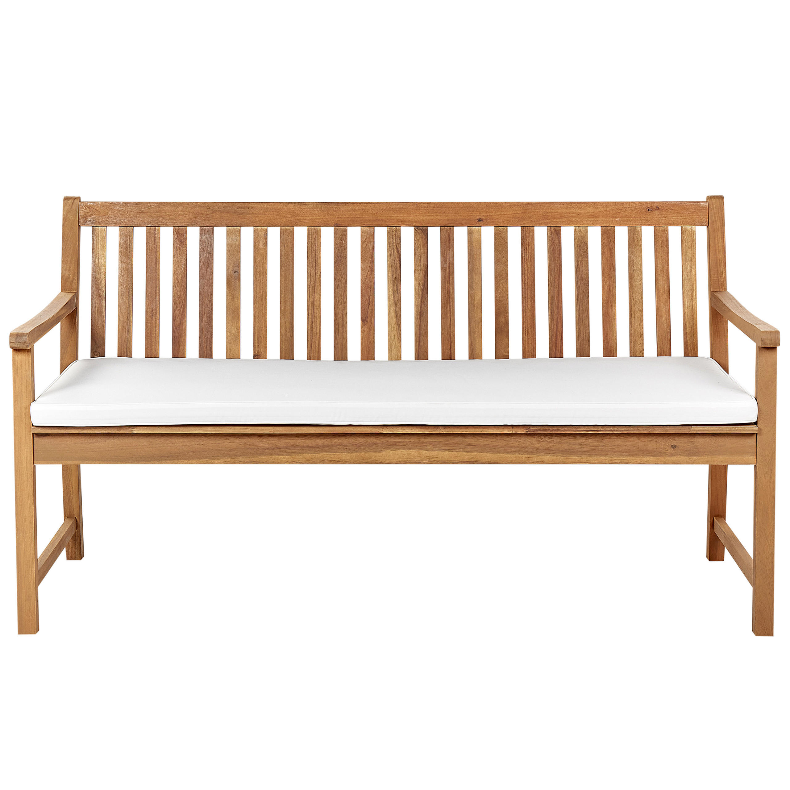 SITZBANKPOLSTER KISSEN Weiß Vivara - Weiß, Textil (152/5/54cm) - Beliani