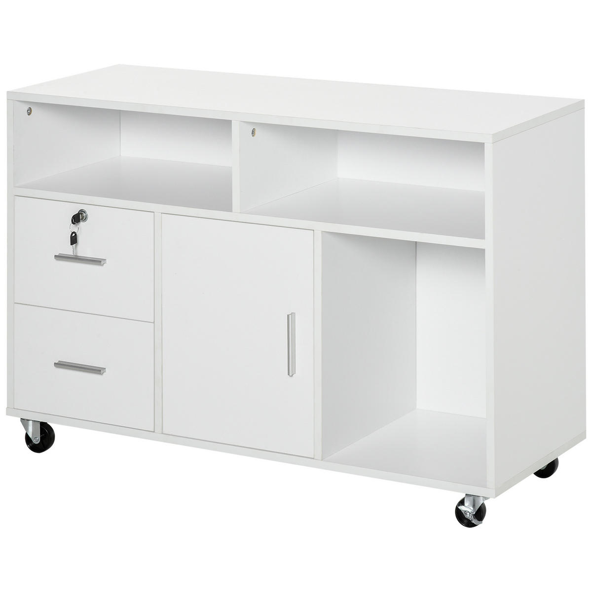 ROLLCONTAINER DE-14481 Weiß - Weiß, Holzwerkstoff (35/65/100cm) - ComfortXL