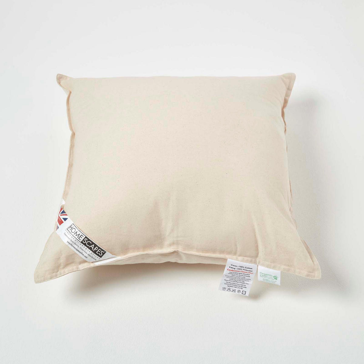 FÜLLKISSEN 45/45 cm – Bio-Baumwolle, Super-Mikrofaser-Füllung - Beige, Textil (45/45cm) - Homescapes