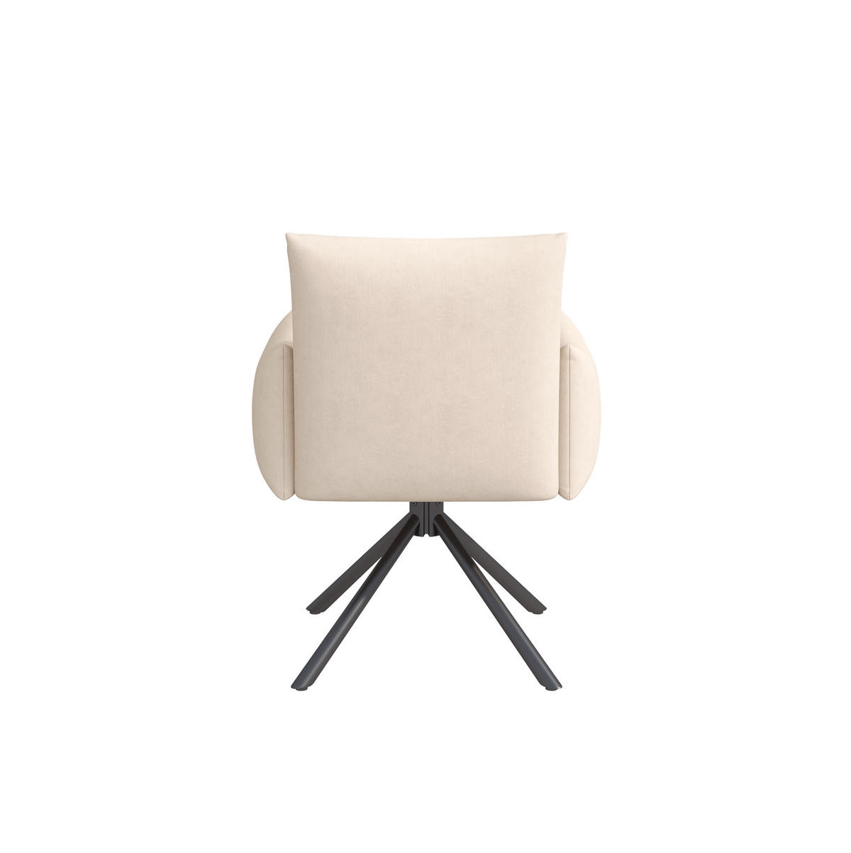 ESSZIMMERSTUHL 6er-Set drehbar mit Armlehnen Samt Beige - Beige, Metall (60/88/60.1cm) - Meubliv
