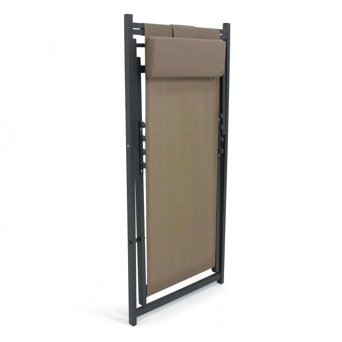 LIEGESTUHL 2-tlg., Taupe - Taupe, Metall (61/74/102cm) - Oviala