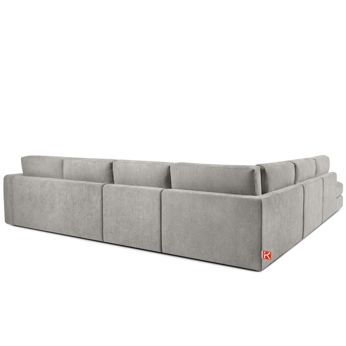 ECKSOFA XL links VERUS - Hellgrau, Holz/Holzwerkstoff (377/328cm) - KONSIMO®