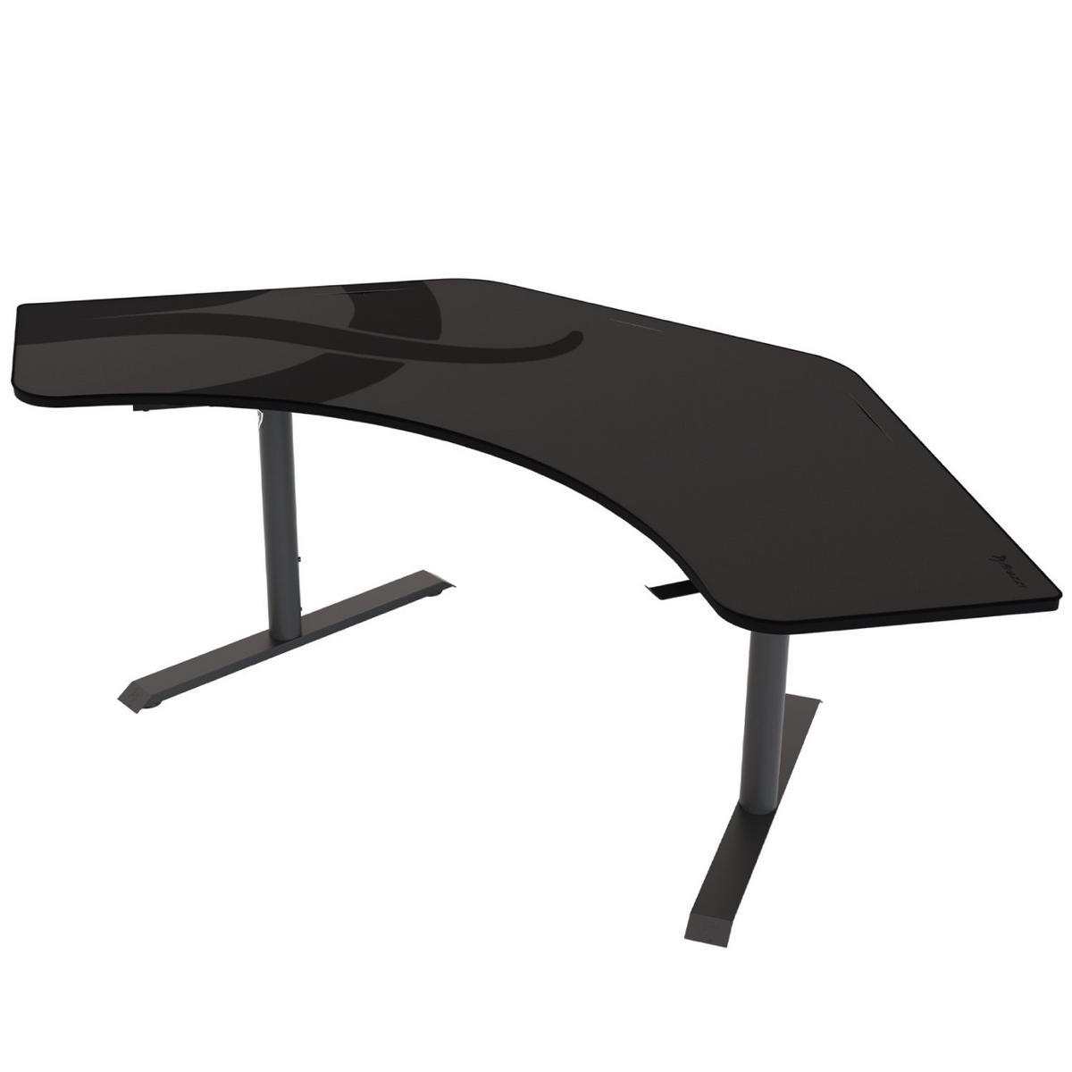 GAMINGTISCH Arena Angelo 225/71/71-81 cm Gunmetal - Dunkelgrau, Metall (71/225/71cm) - Arozzi