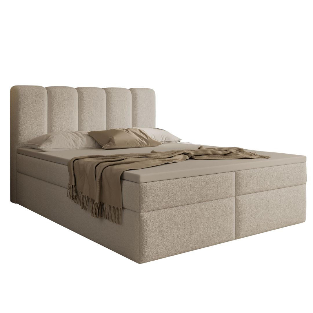 BOXBETT 200x200 Beige BELLO topper - Beige, Holzwerkstoff (200/200cm) - Compleo24
